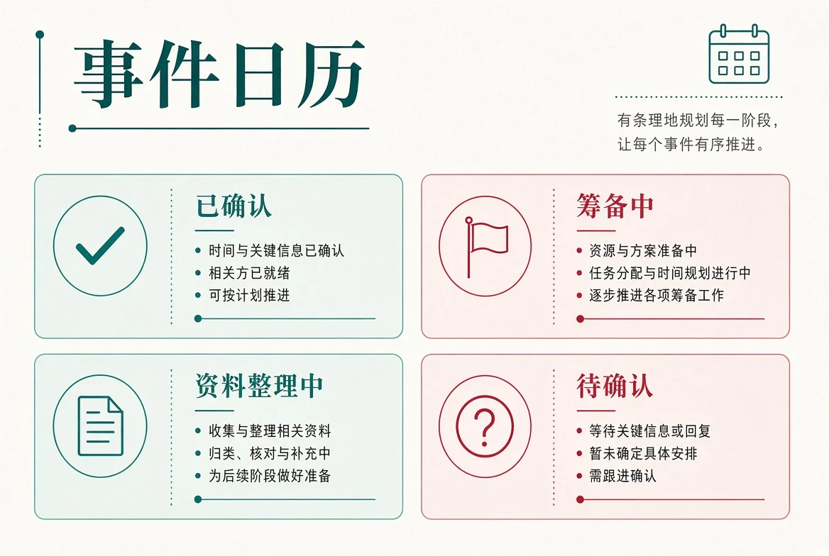 事件日历状态图
